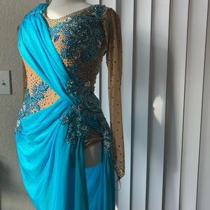Rhythm Ballroom Tiffany Blue Dress